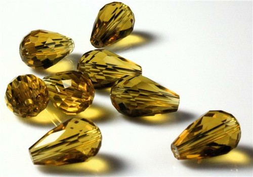 Faceted teardrop crystal - faceted,