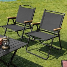 Aluminium Alloy Folding Chair With Arms Director Camping Garden Chair L/XL