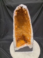 Tall Citrine Geode 531 Crystal Cluster Druzy Premium Grade 14.85kg H47xW20xD16cm