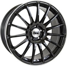 Alloy Wheels 18" DRC Rapide Black Polished Lip For VW Golf R32 [Mk5] 05-10
