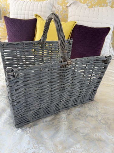 Wicker log basket - wicker,