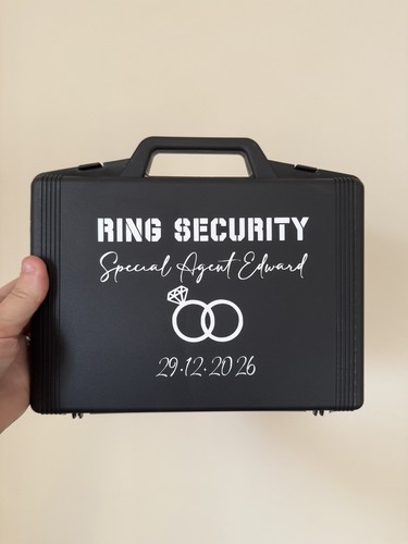 Personalised ring security box - personalised,
