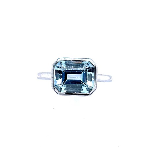Natural aquamarine ring 5 - natural, 6.5