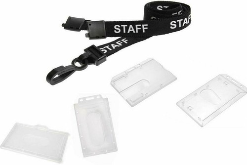Staff lanyard black neck - staff,