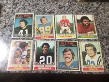 U-Pick 1974 Topps football common/stars #266-528 SINGLES  - YOU PICK ANY CARD(S)