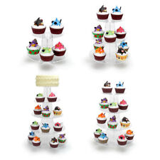 Cupcake Stand 2 - 5  Tier Round Clear Plastic Tower Weddings & Party Display
