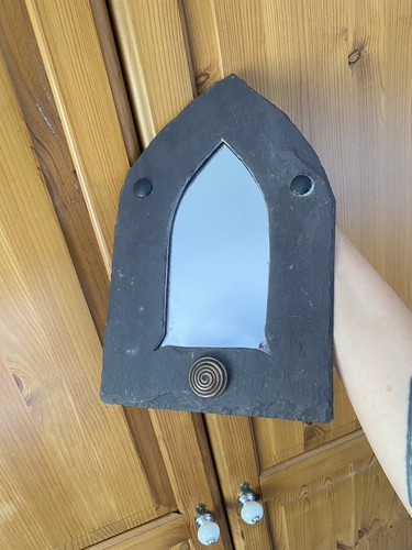 Gothic arch slate wall - slate,