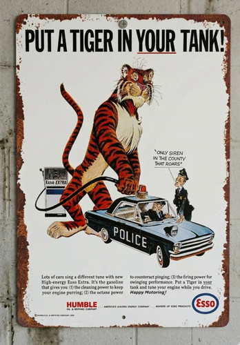 Esso tin sign retro - –,