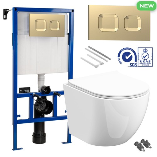 Rimless wall hung - toilet, &
