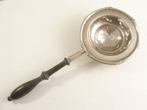 Antique silver tea strainer - antique,