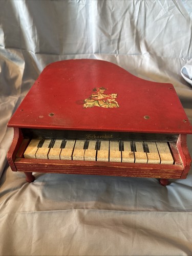 Schoenhut red toy piano - schoenhut,