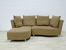 Rolf Benz compact L shape in Brown/Cream heavy woven fabric in good condition
