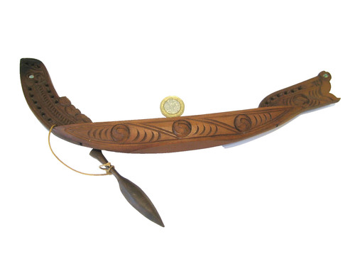 Waka wooden canoe boat - wooden, boat,
