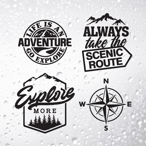 Campervan stickers x - campervan, stickers,
