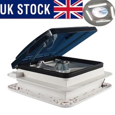 12V Roof Vent Fan with LED Light for Camper Van Motorhome RV Caravan Skylight UK