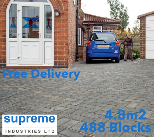 Driveway block paving charcoal - driveway,