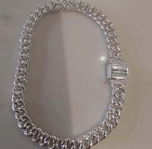 Pandora silver curb link - silver, chain