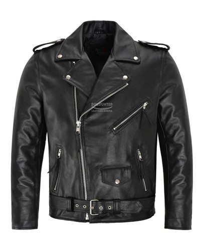 Mens biker jacket - jacket, brando