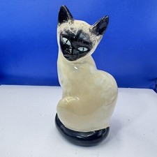 Siamese Sitting Cat Porcelain