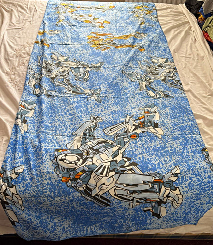 Single blue grey white - blue,