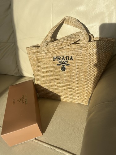 Prada perfume raffia straw - prada,