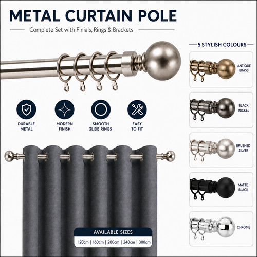 Extendable curtain poles - extendable,
