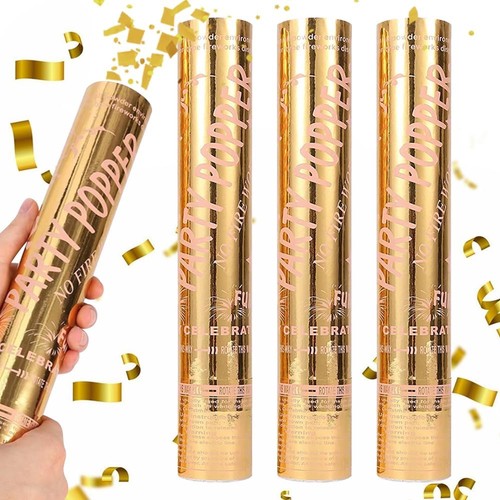 Golden confetti cannon pcs - cannon,, 4