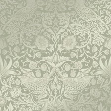 William Morris Strawberry Thief Fibrous Sage Wallpaper Paste the Wall