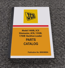 JCB 3C 1400B 1550B 3CX Sitemaster Backhoe Loader Parts Catalog Manual M306001 Up