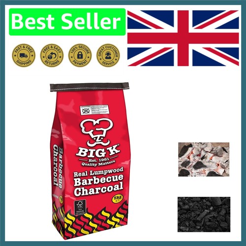 5kg big lumpwood charcoal - lumpwood,