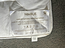 Nimbus luxury natural single duck down and feather mattress topper