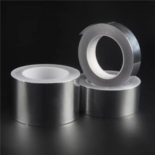 ALUMINIUM METAL FOIL TAPE HEAT RESISTANT 50mm, 74mm,  98mm X 50m
