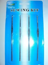4 Pcs Knitting Needle Wool Weaving Crochet Hook Yarn Sewing Needles Set Metal