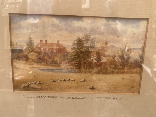 Antique watercolour painting - antique, painting.