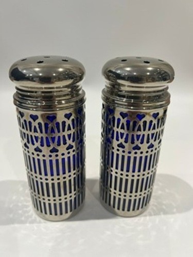 Silver plated salt pepper - silver, &