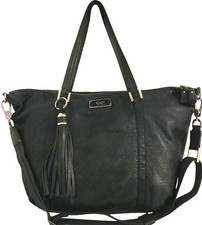 Anya Hindmarch Large Navy Leather Shoulder Tote Bag