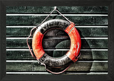 Rescue Buoy Framed Wall Art
