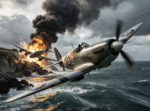 Dornier do17 hit spitfire - do17,