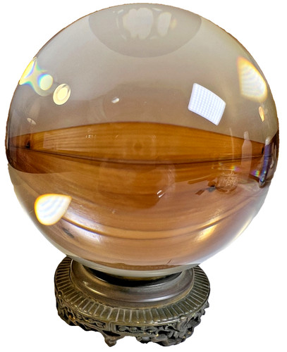 Antique large crystal - 6", ball
