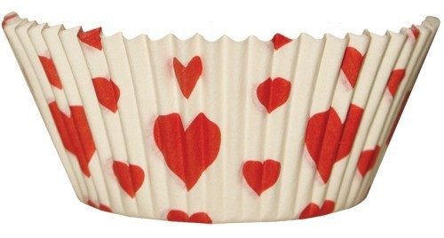 Heart cupcake cases - 50,