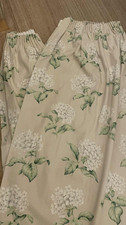 Laura Ashley Curtains Pair Heligan Natural Hydrangea 63" x 51"