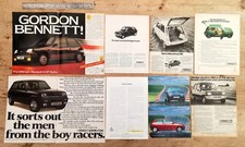 RENAULT 5GT TURBO / GORDINI + CLIO 16v  -  7 RARE VINTAGE ADVERTS  -  ORIGINAL