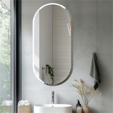 Long Oval Wall Mirror