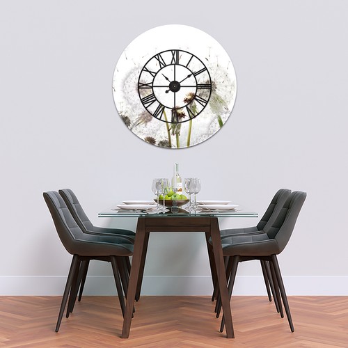 Premier range glass wall - wall, clock