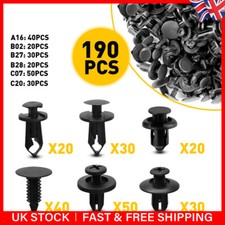 190 PCS Arch Trim Panel Lining Clips Car Rivet Splash Guard Sill Wheel Fastener