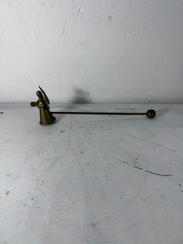 Vintage brass angel candle - brass,