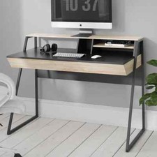 Salcome Desk in Black and Oak