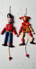 2 Vintage Wooden Jumping Jack