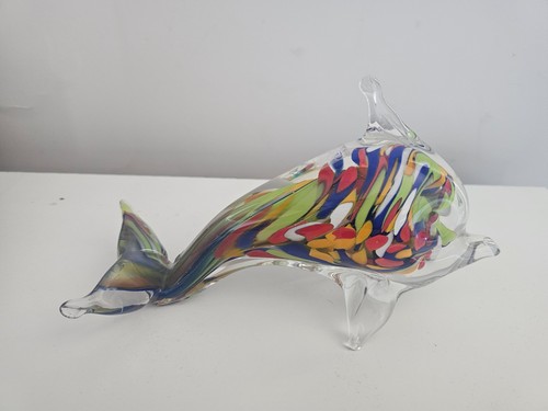 Mdina glass dolphin from - mdina,