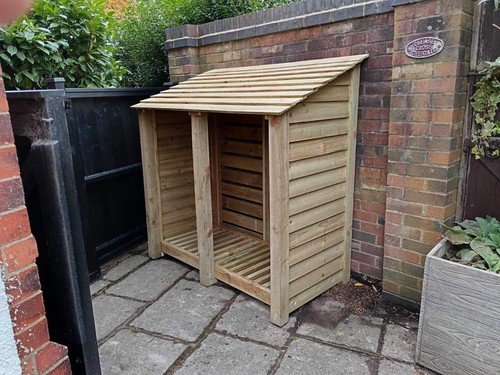 5ft wooden log store outdoor - wooden,